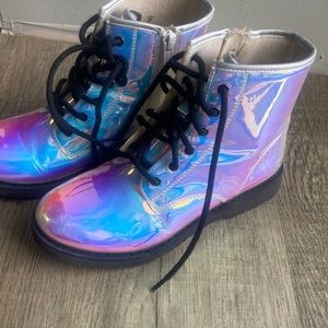 Iridescent Combat boots